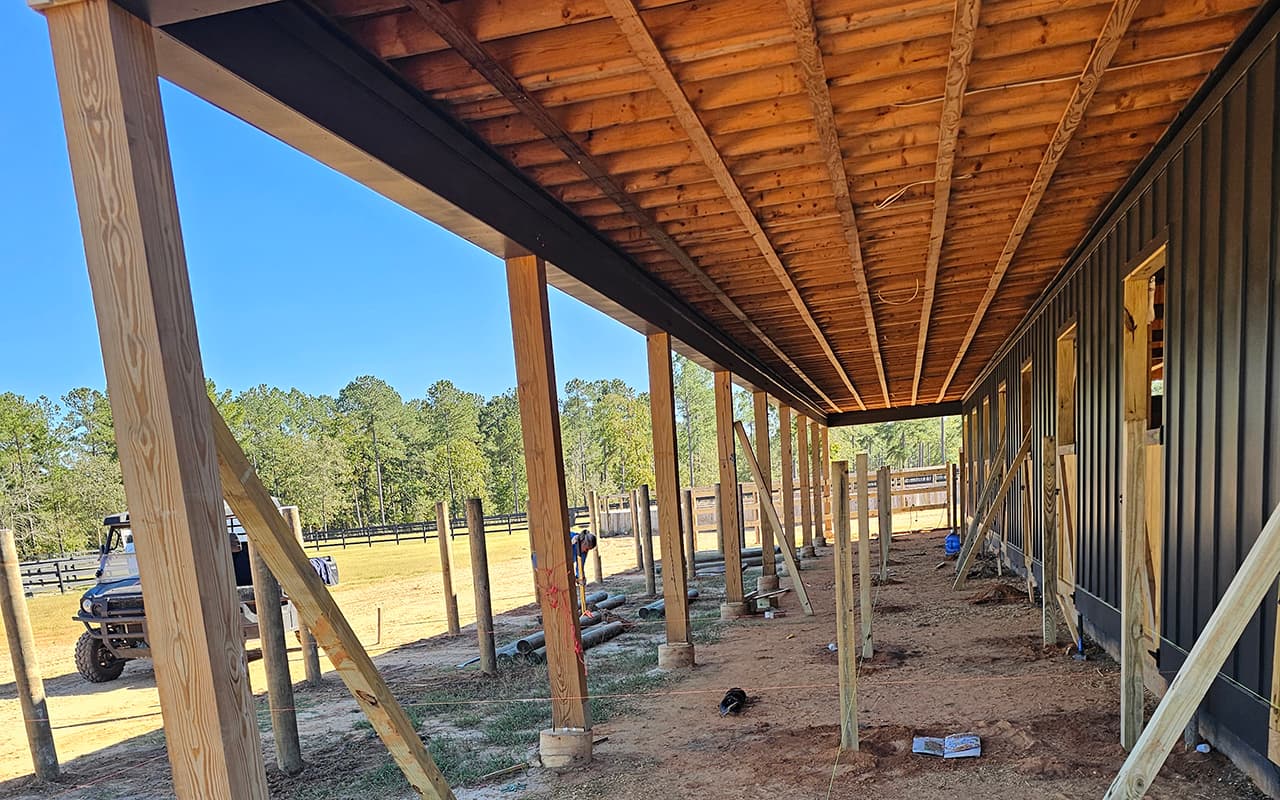 Professional construction equipment at work